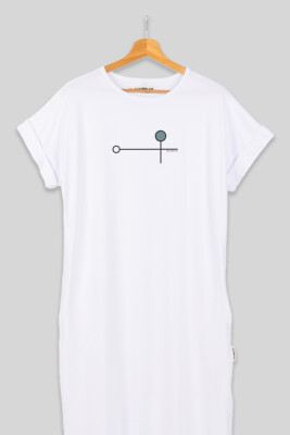 Balance 10 modern minimalist long t-shirt dress clean geometry