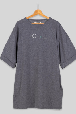 Balance 11 subtle geometric short t-shirt dress black lines