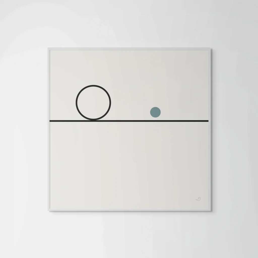 Balance 11 minimal geometric composition exploring gravity and balance