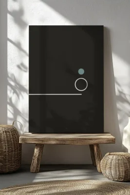 Balance 13 support dark canvas minimal wall art