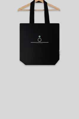 Balance 13 support dark tote bag minimalist design
