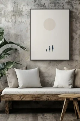 minimal family wall art print