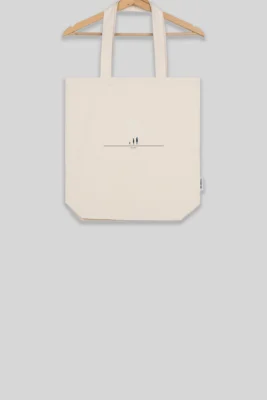 minimal tote bag with abstract design