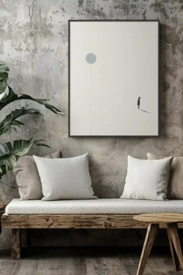 minimal distance wall art print poster