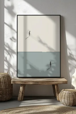 minimal connection wall art canvas presence 03