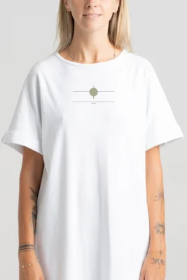 geometric minimal t-shirt dress