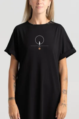 minimal long t-shirt dress with pockets