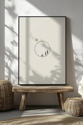 geometric minimal canvas art