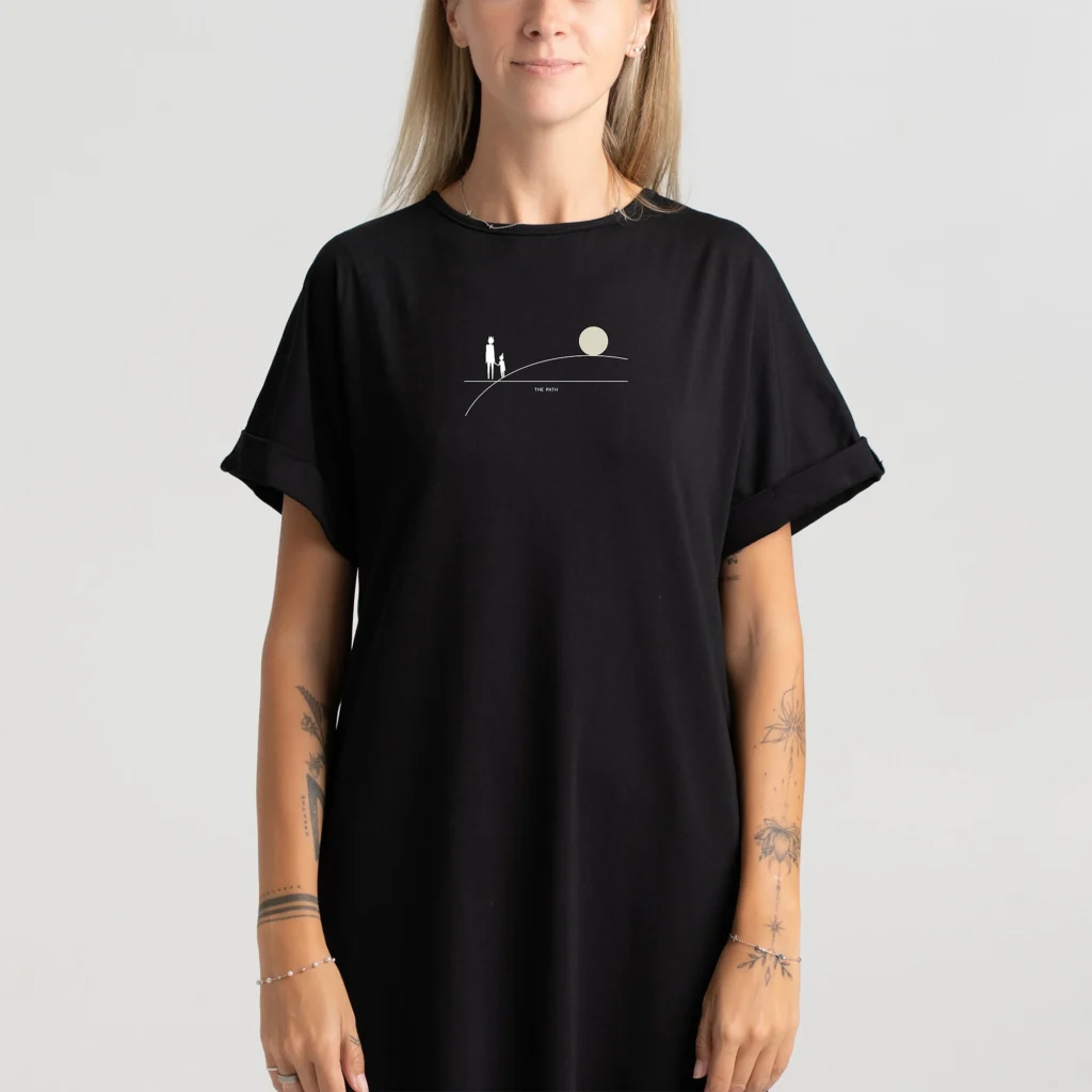 Presence 07 – Long T-Shirt Dress – The Path Dresses  - 1