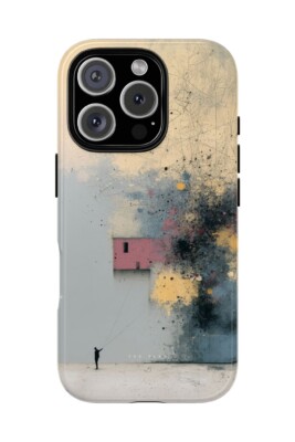 The Plan abstract phone case featuring expressive geometric forms and contemporary artistic composition by Gedas Dam.