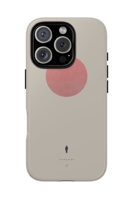 Horizons 01 Towards sand phone case with moon and solitary figure