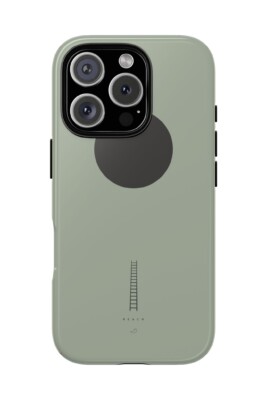 Horizons 02 Reach sage phone case with ladder and moon symbol