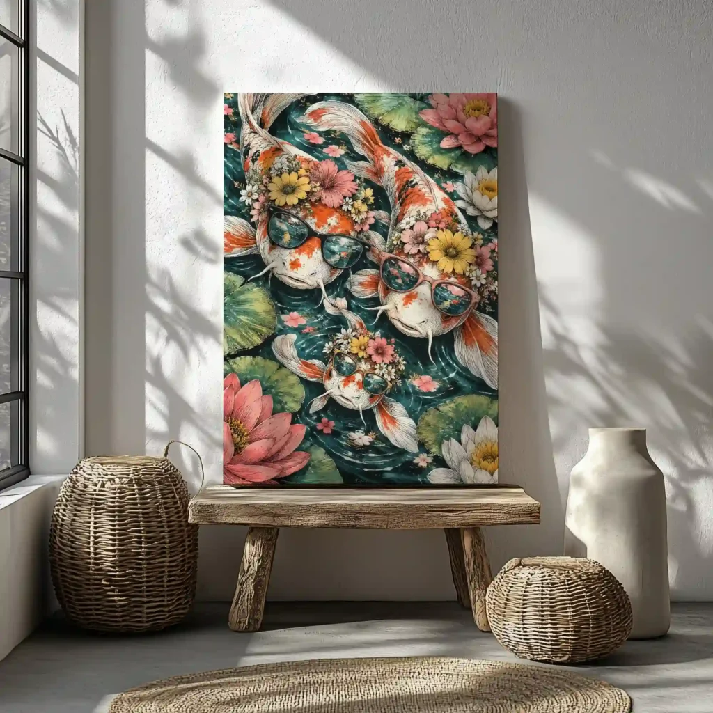 Koi Family Canvas Canvas  - 3