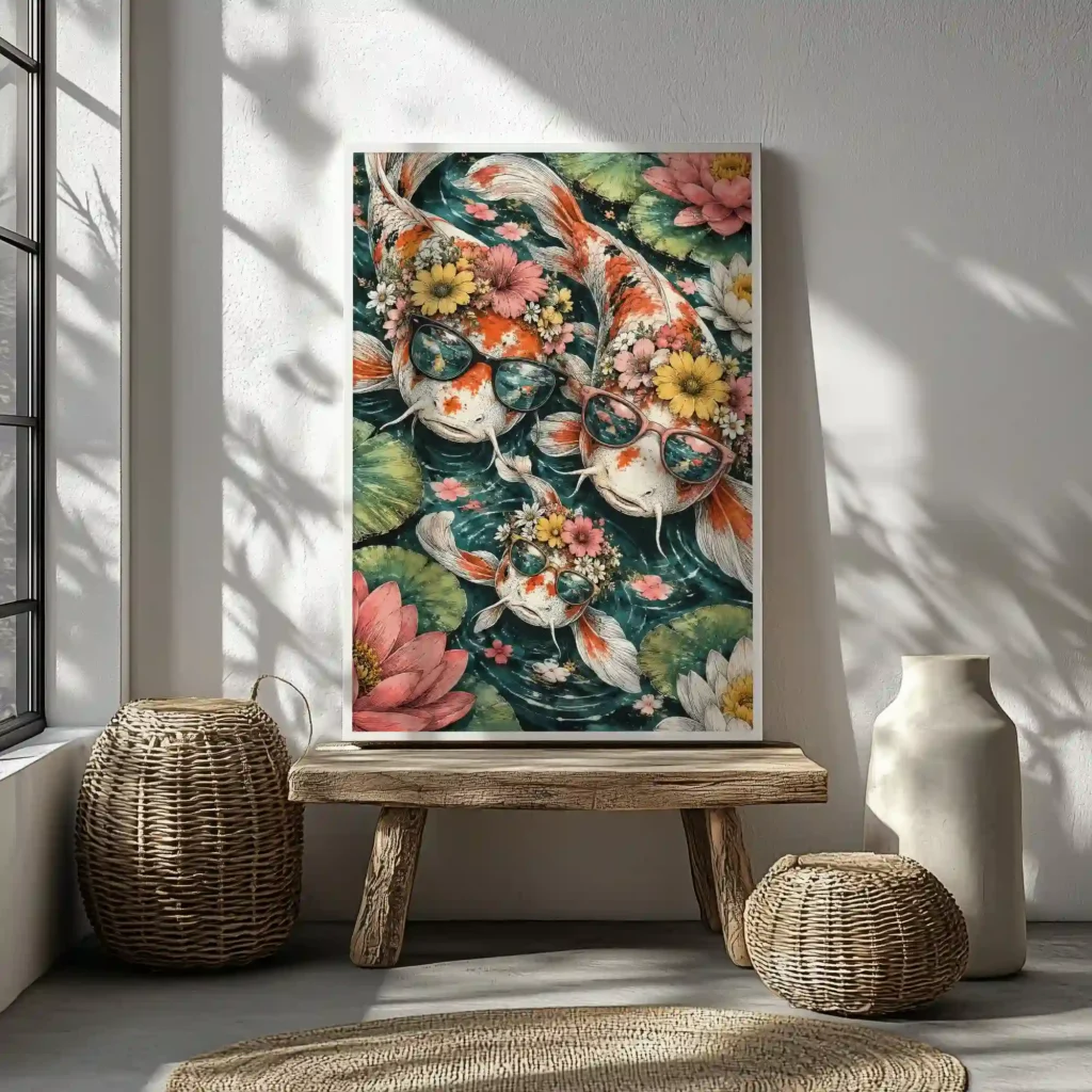 Koi Family Canvas Canvas  - 1