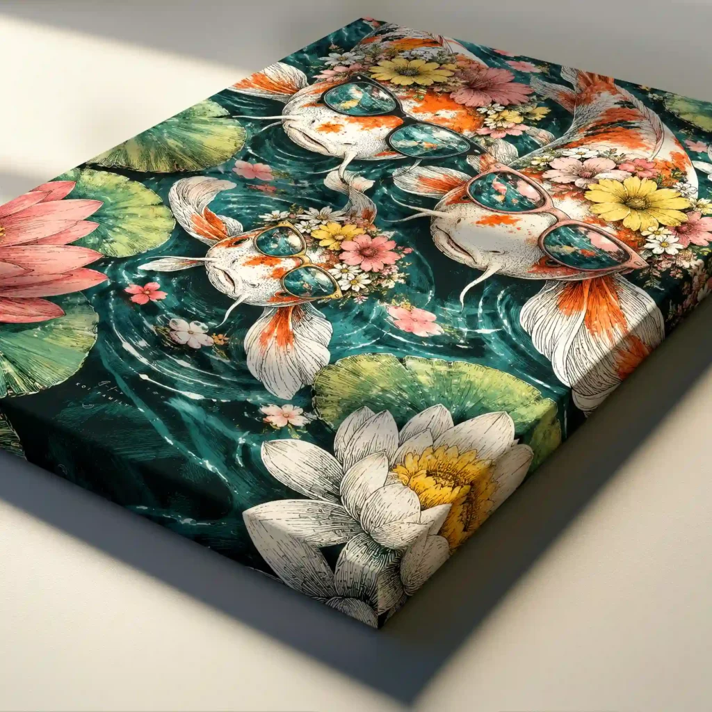 Koi Family Canvas Canvas  - 5