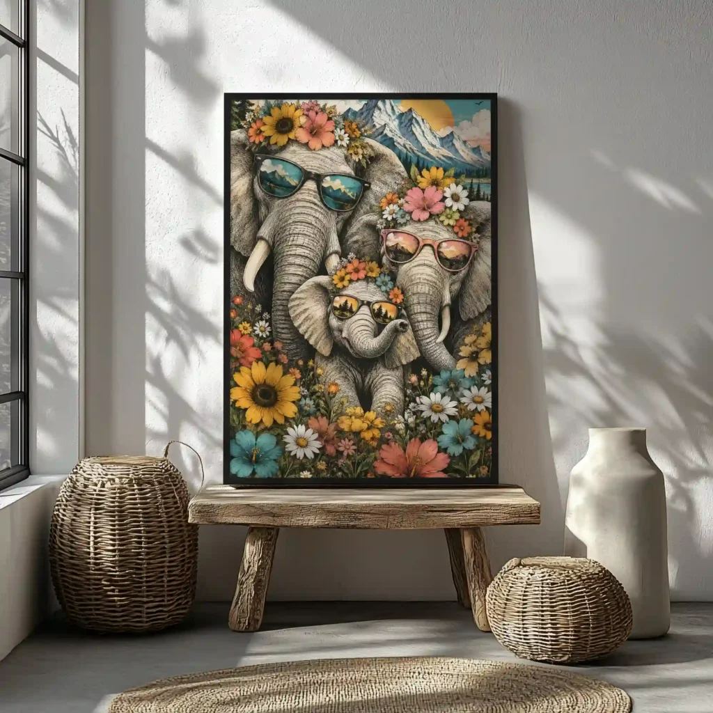 Elephant family canvas Canvas  - 2