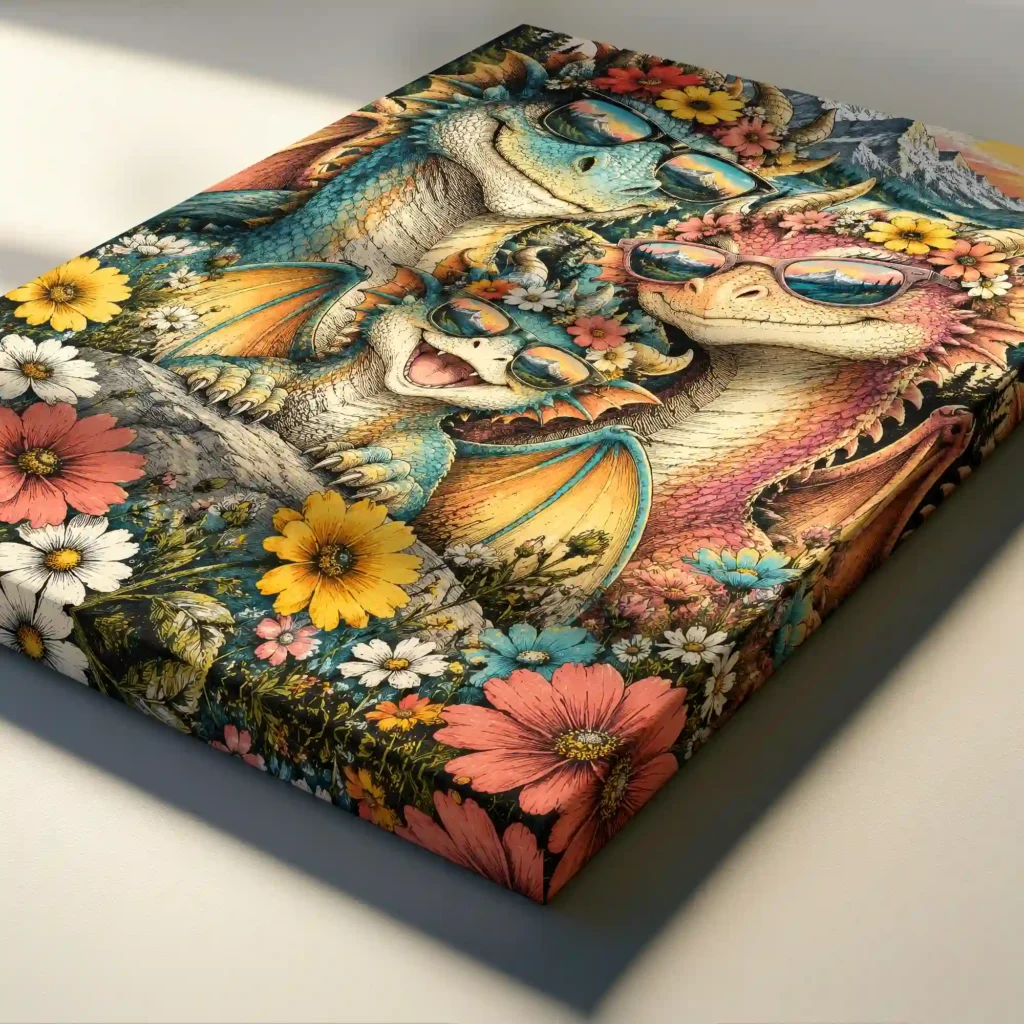 Dragon Family Canvas Canvas  - 5