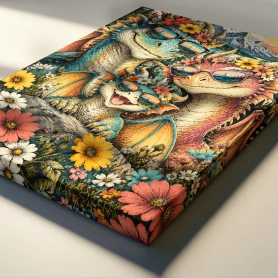 Dragon Family Canvas Canvas  - 5