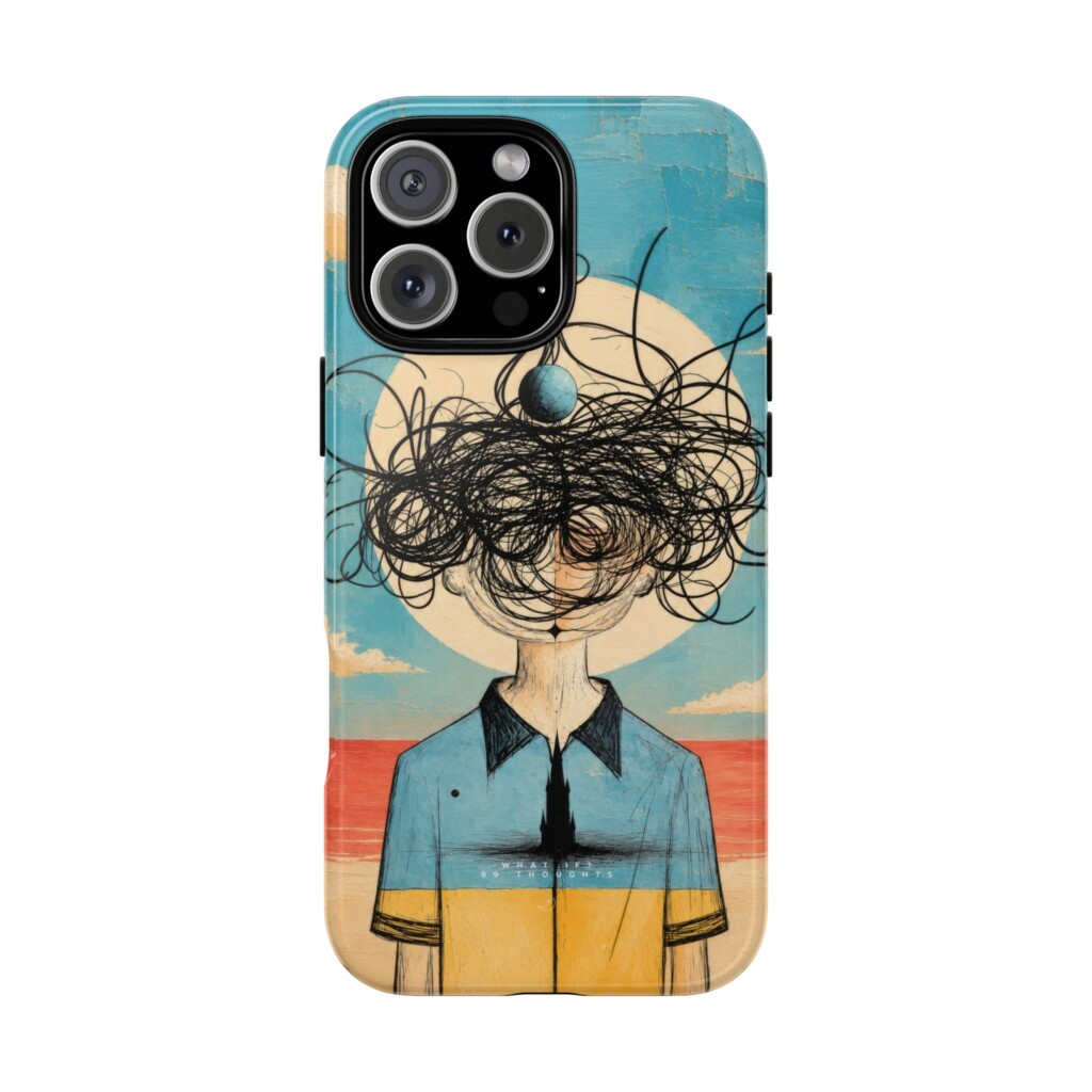 What If — 99 Thoughts Phone Case Contemporary Phone Cases  - 1