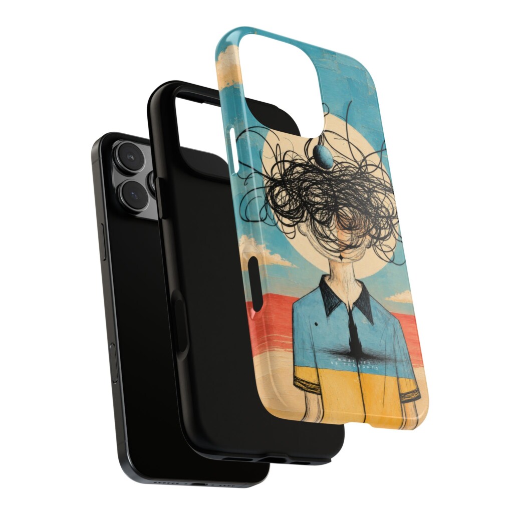 What If — 99 Thoughts Phone Case Contemporary Phone Cases  - 3