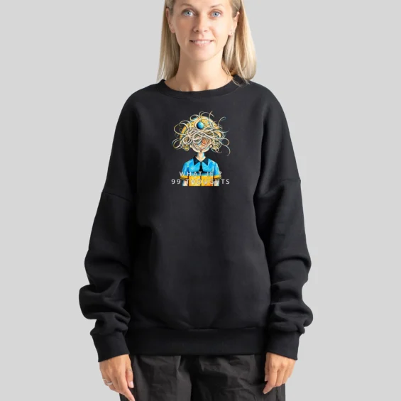 Sweatshirt – 99 Thoughts Sweatshirts  - 3