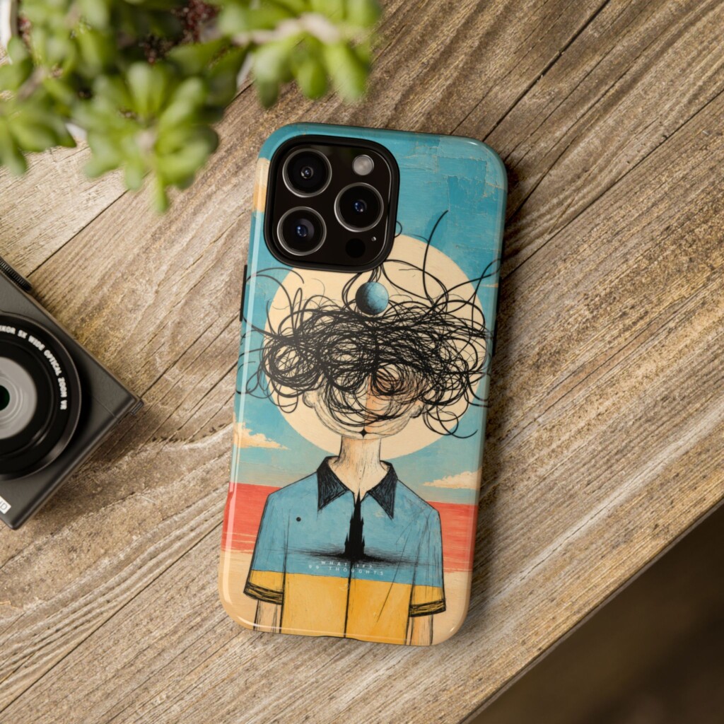 What If — 99 Thoughts Phone Case Contemporary Phone Cases  - 4
