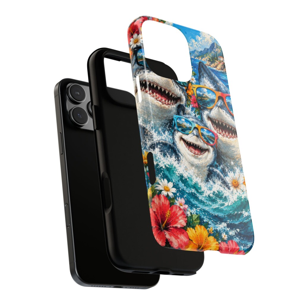 Phone Case – Shark Family Animals  - 3