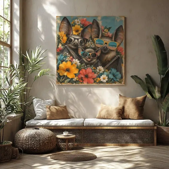 Bat family Canvas Canvas  - 5
